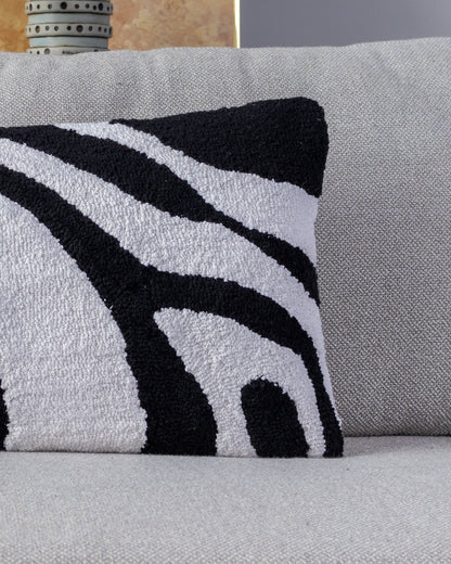 Tuxedo Organic Cotton Abstract Lumbar Pillow