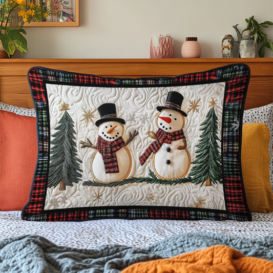 Snowman Lane Quilted Bedding Pillow Case NCU0VH1371