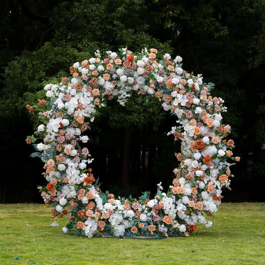 Vera : 2023 New Wedding Party Background Floral Arch Decoration Including Frame-R849