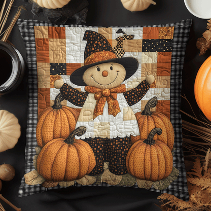 Happy Harvest Scarecrow Quilted Pillow Case NCU0TH2159