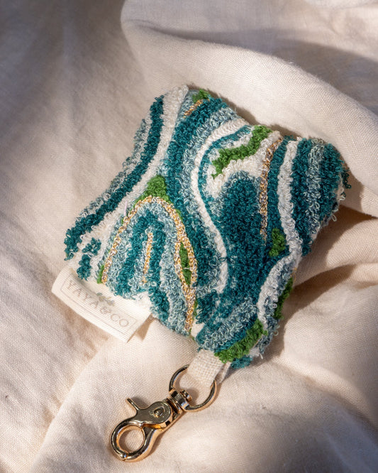 Waves Organic Cotton Abstract Pillow Keychain