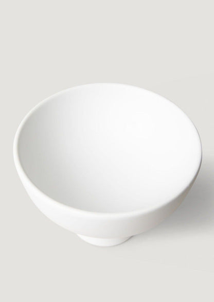 Large White Ceramic Compote - 6"