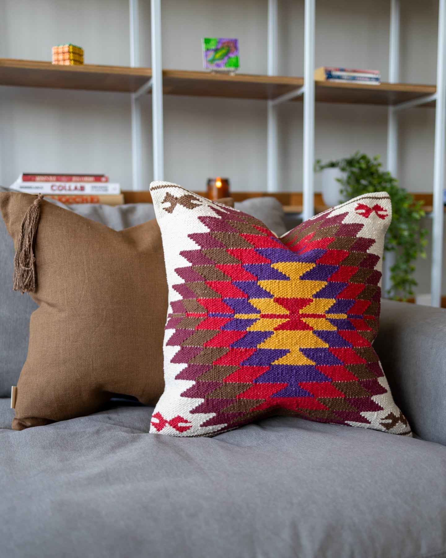 Xyla Organic Cotton Kilim Throw Pillow