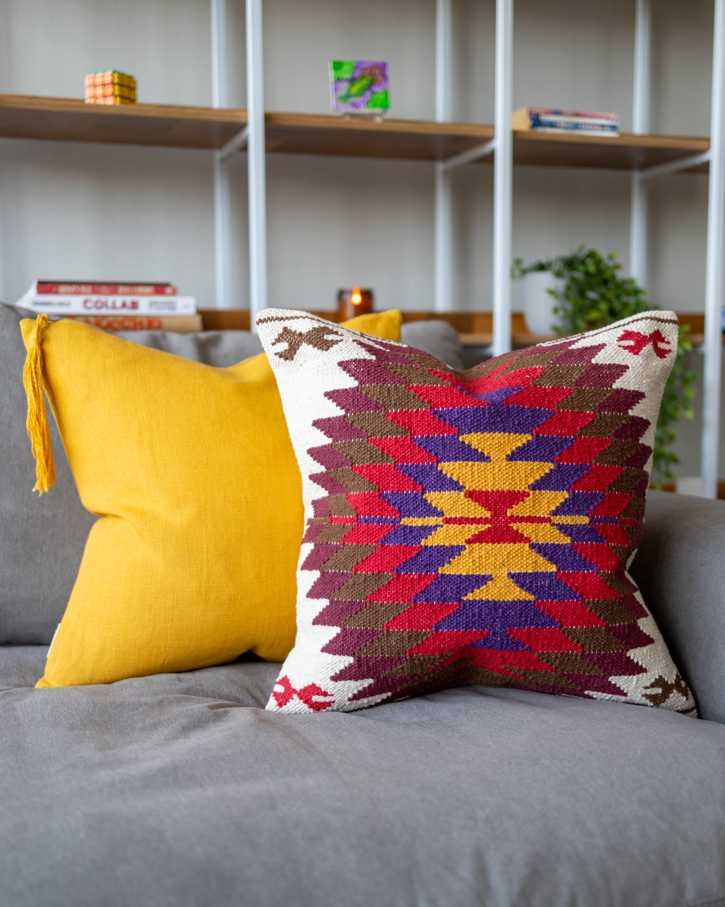 Xyla Organic Cotton Kilim Throw Pillow