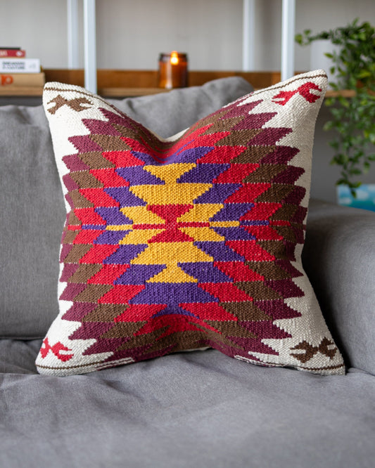 Xyla Organic Cotton Kilim Throw Pillow