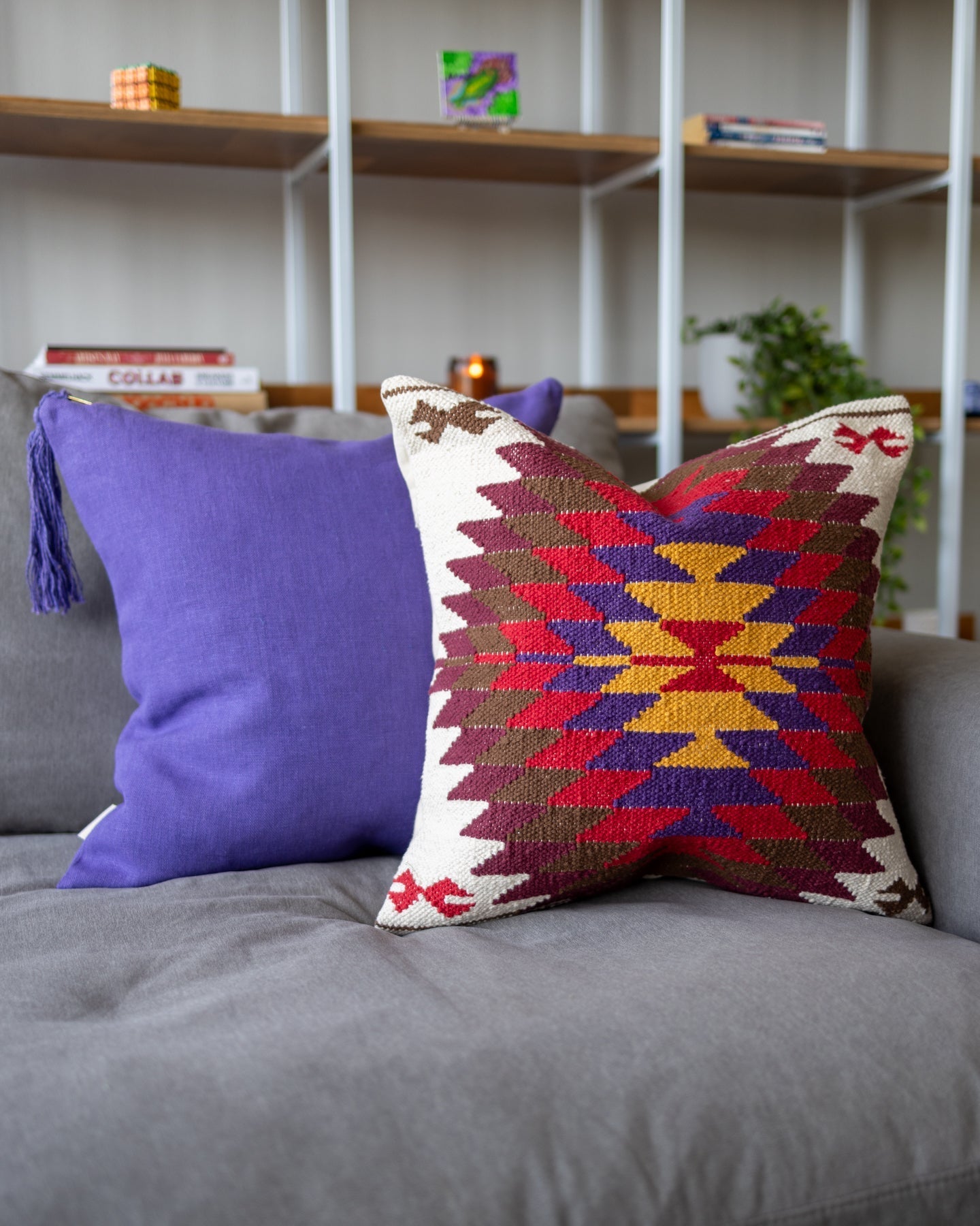 Xyla Organic Cotton Kilim Throw Pillow