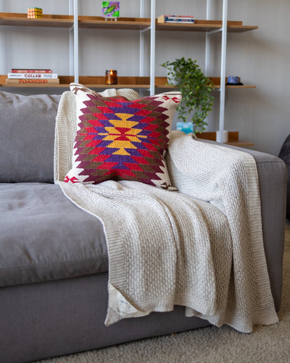 Xyla Organic Cotton Kilim Throw Pillow