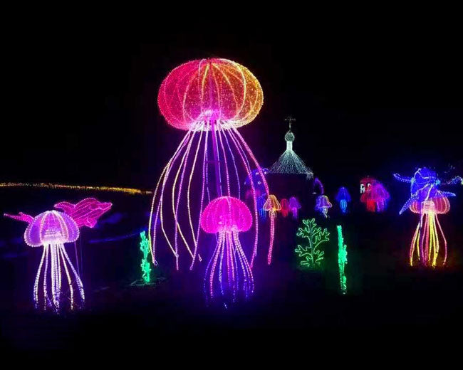 Beach Party Decorations Big LED Lighted Jellyfish