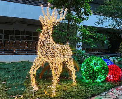 Large LED Light Up Reindeer Outdoor Decorations