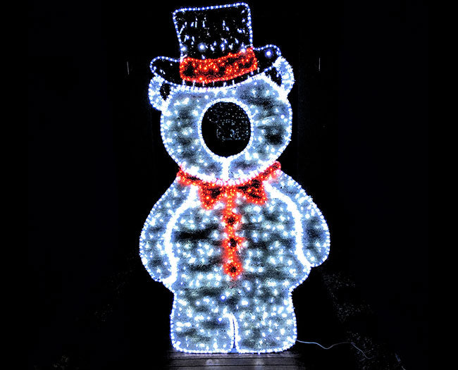 Christmas Selfie Station LED Lighted Polar Bears