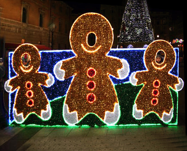 LED Lighted Gingerbread Man Christmas Decorations