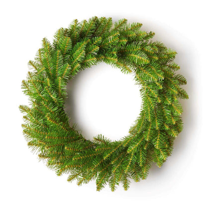 24" Yorkshire Fir Wreath with Warm White LED Lights (Battery Operated)